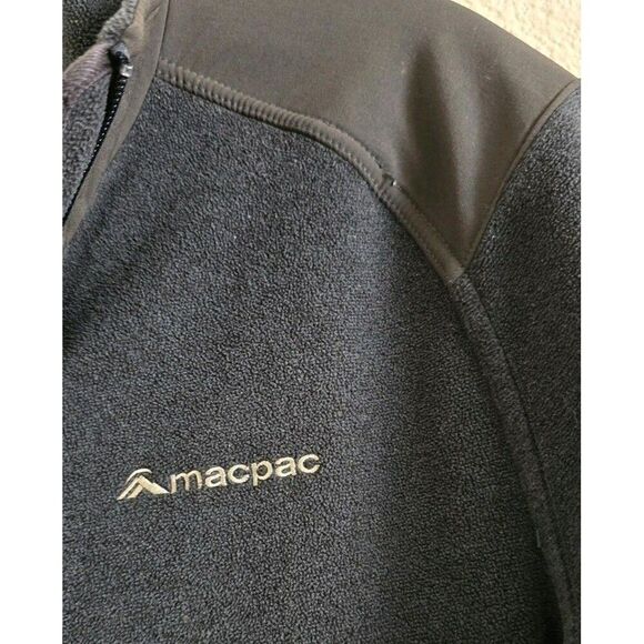 Macpac Jacket mens M Sherpa Fleece long sleeve Winter Black - Picture 3 of 7